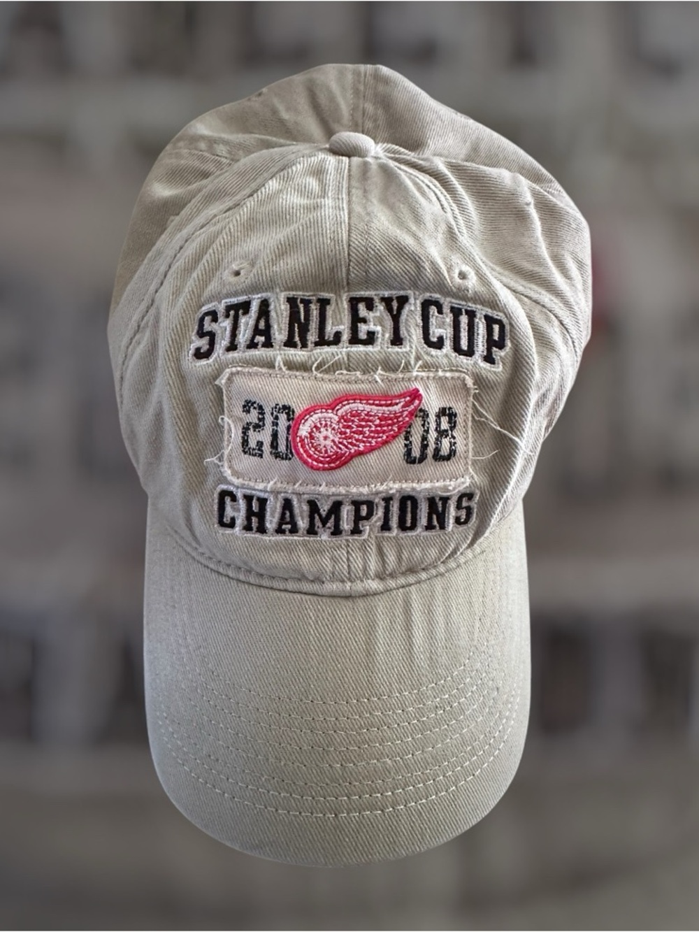 NHL Cream and Black Logo Cap